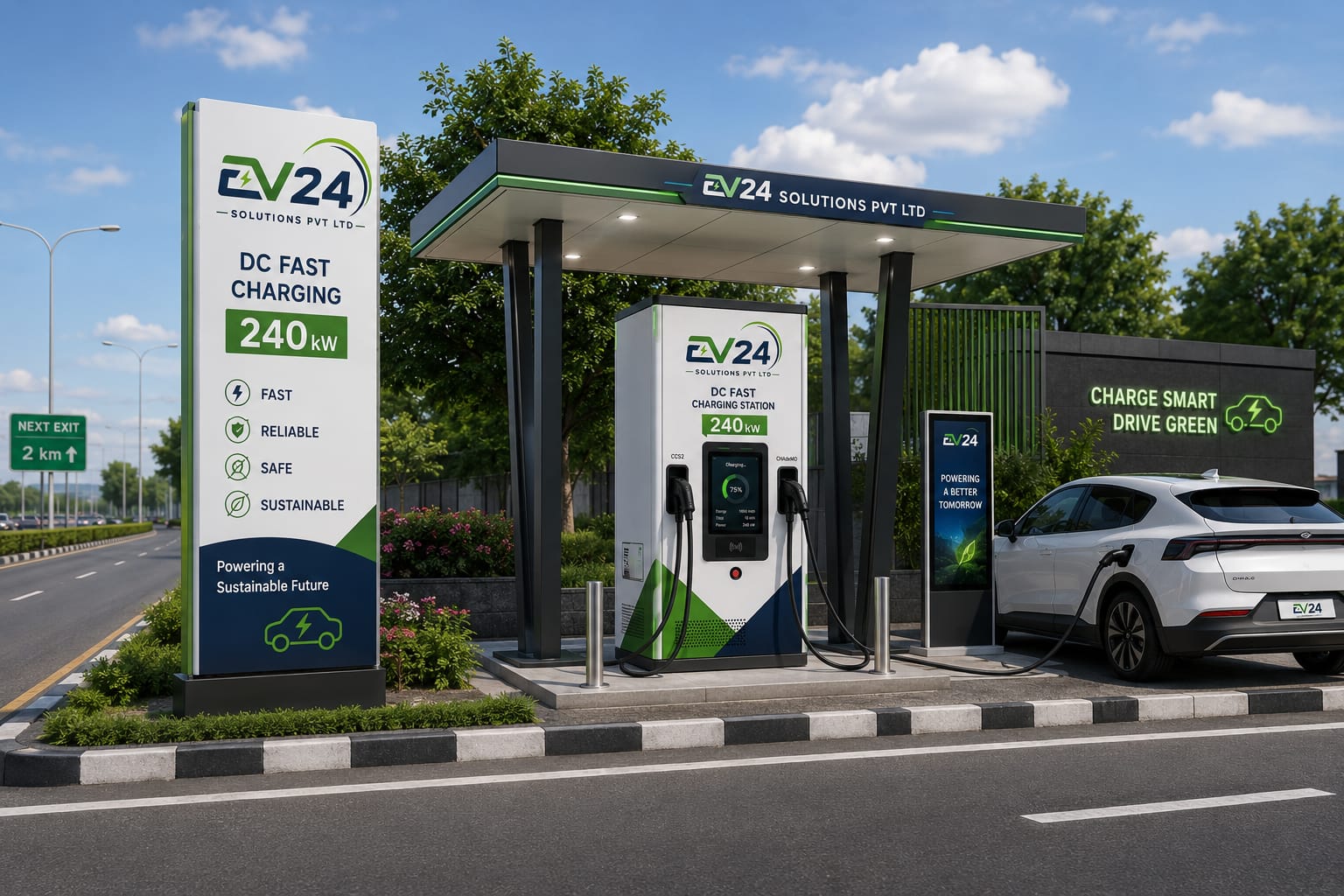 EV24 Solutions EV fast charging station concept